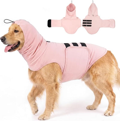 MIGOHI Calming Vest for Large Dogs | Soft XL Dog Anxiety Vest with Head Wrap, Dog Anxiety Jacket for Fireworks, Thunderstorm, Anxiety Shirt for Dogs Vet Visit, Travel,Separation,Pink,XL