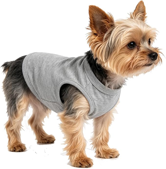 Cotton Dog Shirt Vest Soft Breathable Pullover Pet Clothes Stretch Lightweight Outfit for Hot Cold Weather Daily Indoor Outdoor Walking
