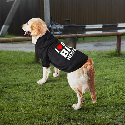 Dog Sweater Dog Hoodie Cold Weather Coat Hooded Sweatshirt for Puppies,Cats, Small Medium Large Dogs (Black(House), Small)