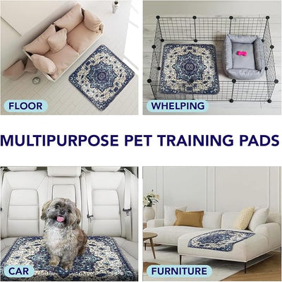 PUPIBOO Washable Pee Pads for Dogs and Cats - Super Absorbent Reusable Puppy Training Pads - 100% Waterproof, Leak-Proof & Non-Slip Whelping Pads for Pet Housebreaking
