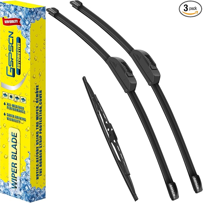 GSPSCN 3 Wipers For Chevy Suburban 1500 2500 Tahoe Trailblazer 06-00 /GMC Envoy Yukon 06-00 /Land Rover LR3 09-06，LR4 16-10 /Cadillac Escalade 06-03 Windshield Wiper Blades Set 22"+22"+16"