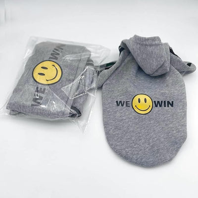 Weowin Pet Outfit - Cute Dog Hoodies Tracksuit Sweater Sweatshirt Winter Cold Weather Coat 2-Legs Grey for Small Medium Large Dogs Boy or Girl (6X-Large)