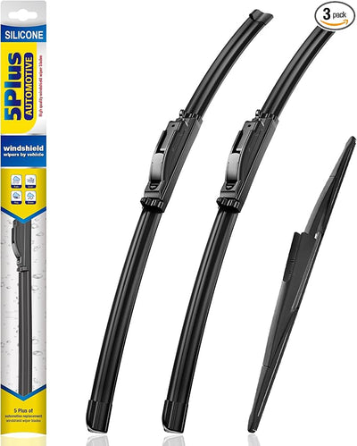 5 PLUS Silicone Windshield Wipers Replacement for 2015-2009 Ford Expedition/Lincoln Navigator Wiper Blades(3 PCS),Water Repellent Automotive Replacement Windshield Wiper Blades -22"/22"/16"