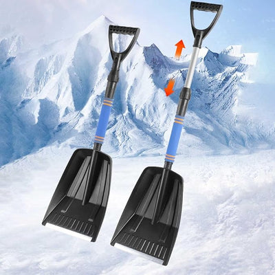 Winter Car Snow Shovel, Retractable Snow Pusher, Lightweight Retractable Detachable Defrosting Cleaning Tool, Portable Snow Shovel for Car, Trucks, SUV (Blue)