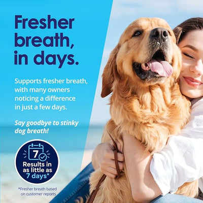 Dog Teeth Cleaning Powder, Dog Plaque and Tartar Remover, Bad Breath Treatment for Dogs with USDA Organic Sea Kelp Powder, Dog Dental Care Made Easy, for All Ages, 6oz