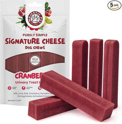 Majestic Pet Himalayan All-Natural Cheese Dog Chews - Long Lasting Dental Chew for Dogs - Healthy Pet Treats with Beneficial Ingredients (Urinary Tract Wellness, Regular, 5 Pack)