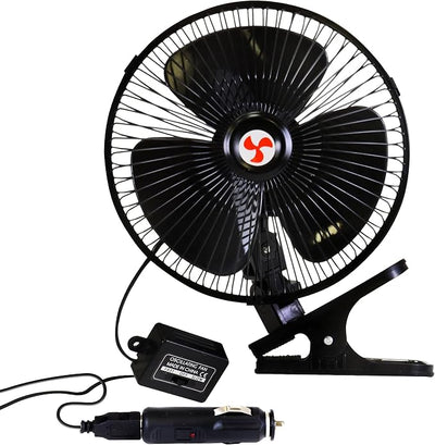 Koolatron AutoKool Solar Powered Car Window Mini Fan - Exhaust Vent Air Circulation Cooling, Solar Operated Panel Portable Ventilation System for Parked Vehicles Truck, SUV, Van