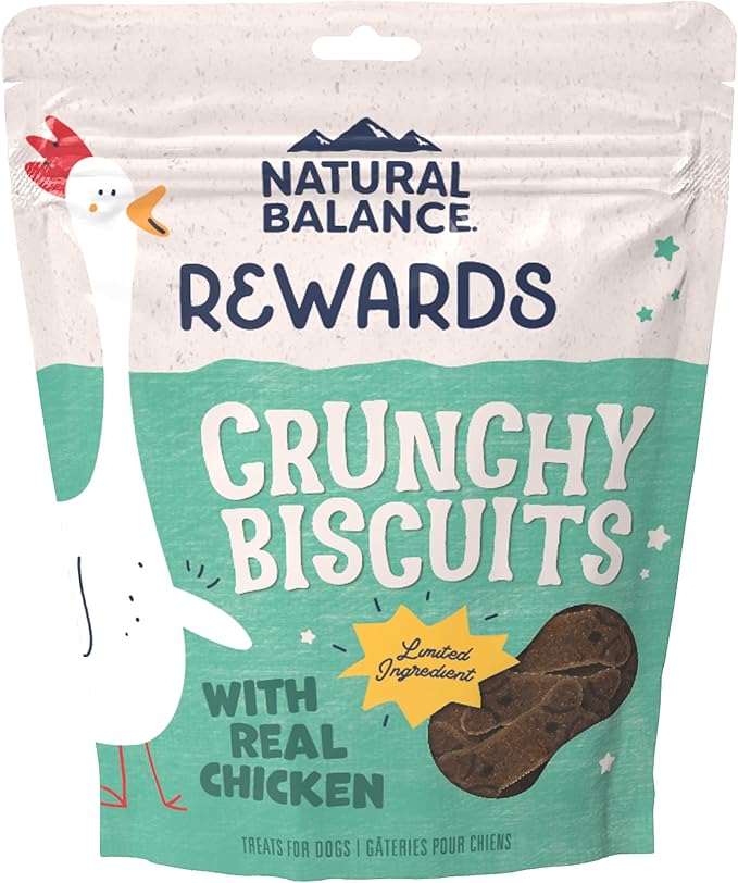 Limited Ingredient Rewards Crunchy Biscuits, Grain-Free Dog Treats for Adult Dogs of All Breeds, Chicken Recipe, 14 Ounce (Pack of 1)