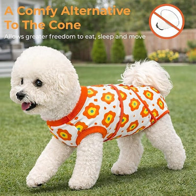 Soft Recovery Suit for Female/Male Dog Cat Puppy After Spay/Neuter, Comfortable Bonus Bandana Included, E-Collar Cone Alternative Anti Licking Wounds, Dogs Full Body Onesie, Pet Onesies Bodysuit, XS