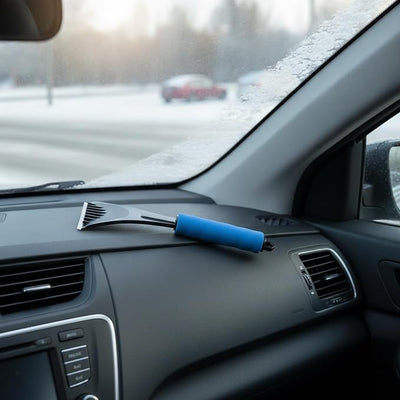 Glove Box Snow Shovel, Detachable Vehicle Tool with PP Blade and EVA Grip, Compact Car Accessory (1 PC)