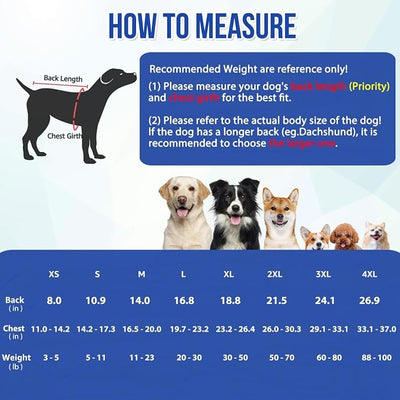 SlowTon Dog Surgery Recovery Suit - Zipper On Dog Onesies After Surgery for Female Male Dogs, Abdominal Wounds Bandages Cone/E-Collar Alternative Dogs Surgical Body Suit (Dark Blue,XL)