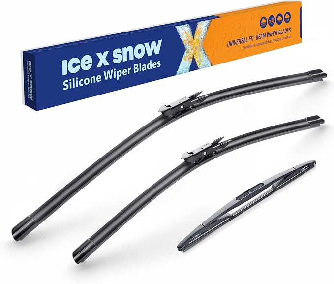 ICEXSNOW® Silicone Windshield Wiper Blades Replacement for 2008-2012 Ford Escape (Pack of 3) Automotive Replacement Windshield Wiper Blades,OEM Original Replacement 20"+20"+12"(12-E)