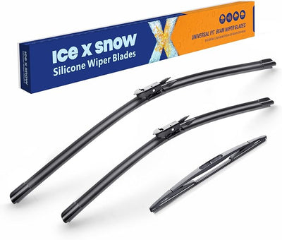 ICEXSNOW® Silicone Windshield Wiper Blades Replacement for 2008-2012 Ford Escape (Pack of 3) Automotive Replacement Windshield Wiper Blades,OEM Original Replacement 20"+20"+12"(12-E)