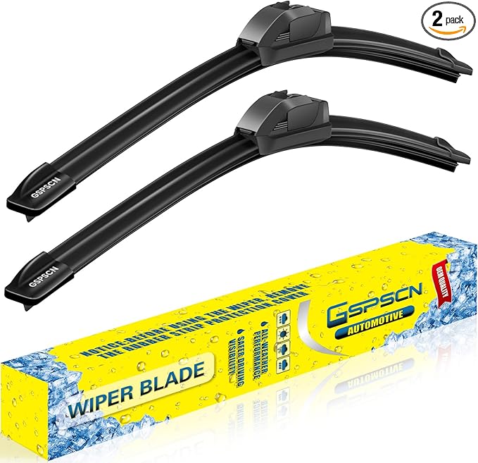 GSPSCN 2 Wipers For Mazda 3 13-10 ，Impala 20-14，Malibu 15-13，Orlando 14-12，Vectra 08-03 /Jaguar S-Type Super V8 09-02，Vanden Plas XJ8 XJR 09-04 /Chevy Equinox 09-05 Windshield Wiper Blade 24"+19"
