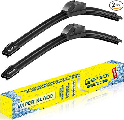 GSPSCN 2 Wipers For Chevy Colorado 12-04，Aveo5 08-06 /GMC Canyon 12-04 /Infiniti FX35 FX50 10-09 /Toyota Highlander 07-01 /Suzuki Reno 08-05， Forenza 08-04 Windshield Wiper Blade 22"+19"