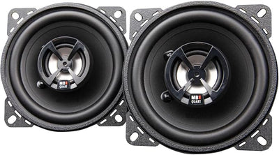 MB Quart Discus High-Performance 4" 2-Way Car Audio Component Coaxial Speakers, 80W Peak Power, 40W RMS, 4 Ohm, and 88db Sensitivity