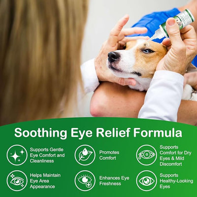 VOSIFSDIY Eye Drops for Dogs, Cats and Dogs Eye Drops, Dog Eye Infection Treatment Relieve Eyes Itching & Irritation, Pink Eye & Allergies Symptoms Safe & Gentle Formula