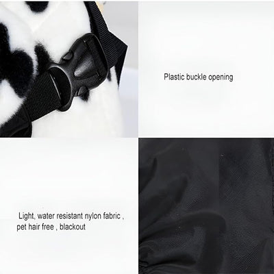 NACOCO Dog Calming Cap Eye Mask Nylon Shading Pet Anxiety Mask Muzzle for Grooming Anti Car Sickness (Black,M)