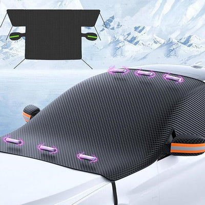 Car Windshield Snow Cover for Mazda CX5 CX-5 2017-2024, Car Windshield Cover for Ice and Snow Winter Magnetic Windshield Frost Cover with Side Mirror Covers for Most Vehicle Car SUV