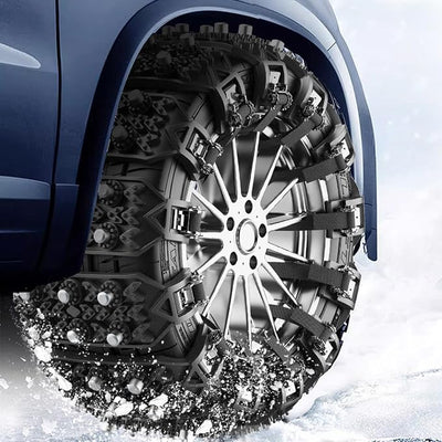 Snow Chains 10 PCS Car Anti-Skid Snow Tire Chains Automotive Tire Traction Chain for Tire Width 165-267mm Car Truck Pickup in Snow Ice Sand and Mud (Black, 10 Pack)