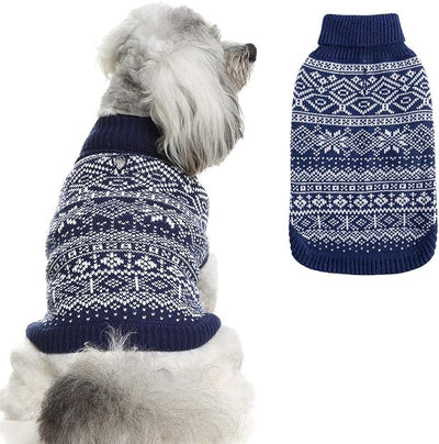 HOMIMP Dog Sweater Argyle - Warm Sweater Winter Clothes Puppy Soft Coat, Ugly Dog Sweater for Small Medium and Large Dogs, Pet Clothing Boy Girl