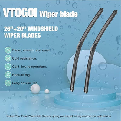 OEM Windshield Wiper Blades Replacement for BMW X3 2011 2012 2013 2014 2015 2016 2017, All Weather Original Factory Quality Front & Rear Wipers Set 26"+20"+13" (Pack of 3)
