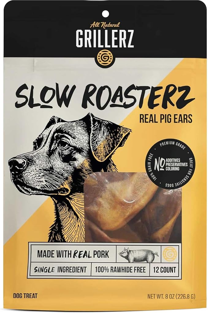 Scott Pet Pig Ears for Dogs, 12 Count, Natural Dog Chews, Single Ingredient, High Protein, Easy to Digest, Supports Healthy Teeth, for All Life Stages
