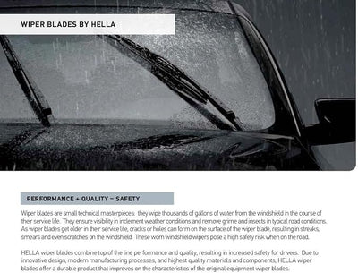 HELLA 9XW18S Dyna Wiper Blade - 18", (Pack of 1)