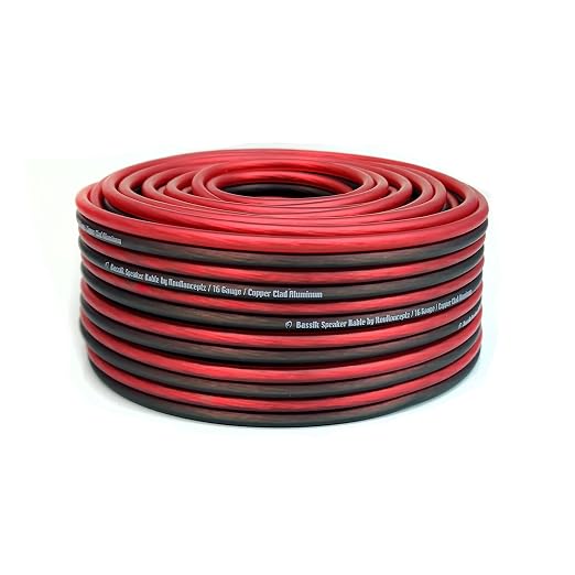Bassik 16 Gauge AWG Speaker Wire Cable with Soft Touch Ultra Flex PVC for Home Theater Speakers and Car Audio - Red/Black 250 Feet