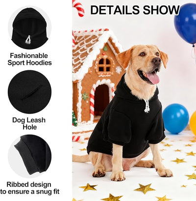 EXPAWLORER Dog Hoodie-Soft and Warm Dog Sweaters, Pet Clothes Autumn Winter Coat Sweatshirt with Christmas Theme Print for Puppy,Cat, Small Medium Large Dogs