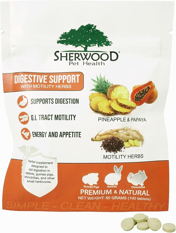 Digestive Support, Papaya by (100 Tablets - 60 Grams). Contains Natural Motility Herbs that Regulate the Digestive Tract, Improve the Gut microbiome and Stimulate the Appetite.