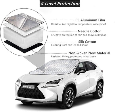 Car Windshield Cover Sun Shade,All Weather Windshield Sunshade Cover Fits Most Cars SUV
