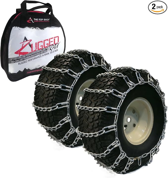 2 Link TIRE Chains 20x10.00x8 20x10.00-8 20x10x8 for Tractor Rider Snowblower,#id(theropshop; TRYK70271680137174 | For Tractor Rider Snowblower