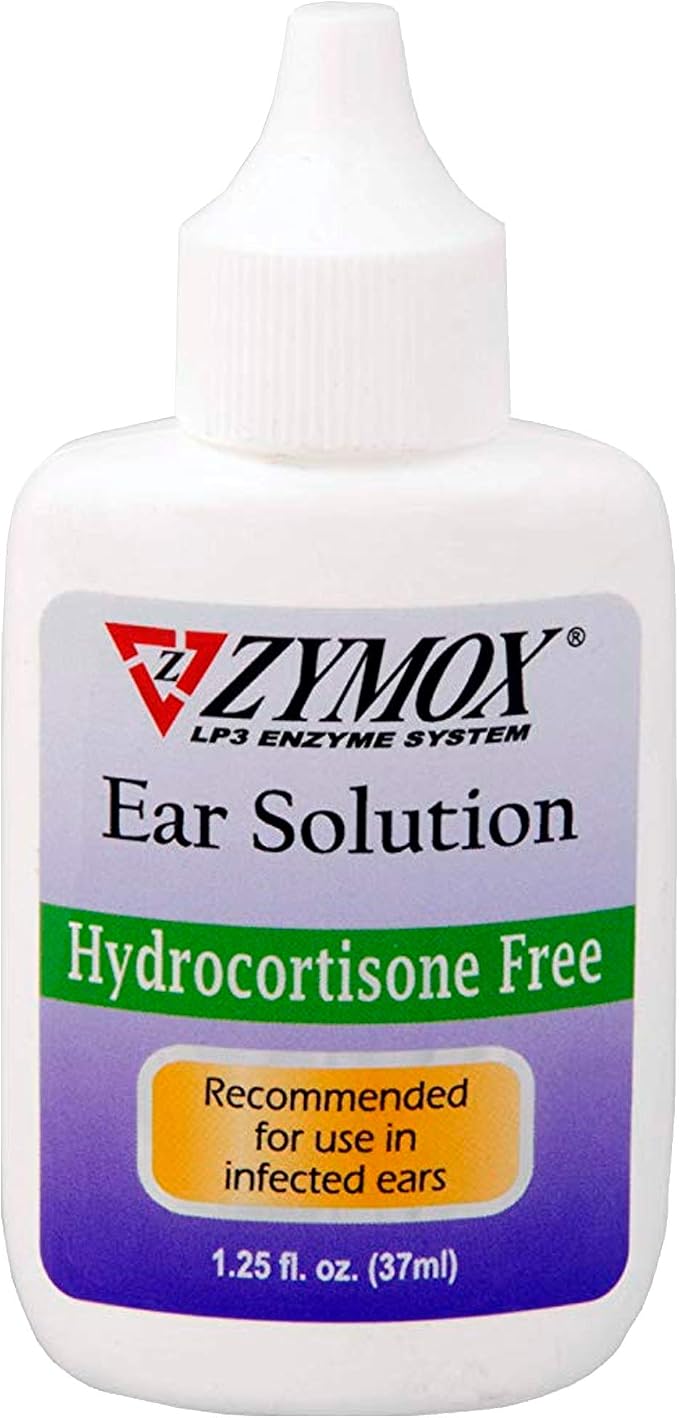Otic Enzymatic Ear Solution for Dogs and Cats to Soothe Ear Infections Without Hydrocortisone, 1.25oz