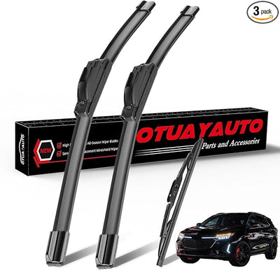 OTUAYAUTO Premium Windshield Wiper Blades - Replacement for Chevrolet Equinox 2018-2021 - Precision Fit, All-Weather Performance, Front and Rear Wiper Blades, J/U Hook - 24"+18"+13" (Pack of 3)