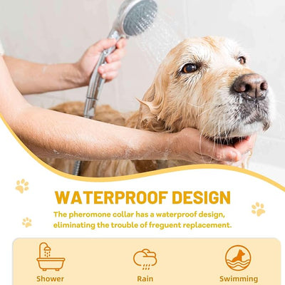 Calming Collar for Dogs 4 Packs, Effectively Relieves Anxiety from Noise, Separation, New Environment, Fireworks, Adjustable 25” Flexible, Lasts 60 Days, Grey, Suitable for All Dog Sizes & Ages