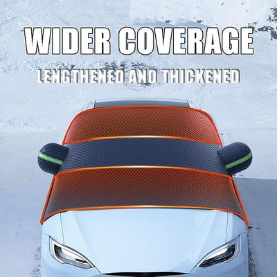 Car Windshield Snow Cover for Toyota RAV4 2025 2024 2023-2019 LE XLE Hybrid, Winter Magnetic Front Windscreen Anti-Snow Cover Frost Shield with Side Mirror Covers Exterior Accessories