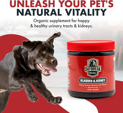 Bladder and Kidney Relief for Dogs by Daybreak Nutrition | Powder Cranberry Supplement for Dogs for UTI Treatment & Urinary Support | Dog Urinary Tract Infection Remedy Supplement