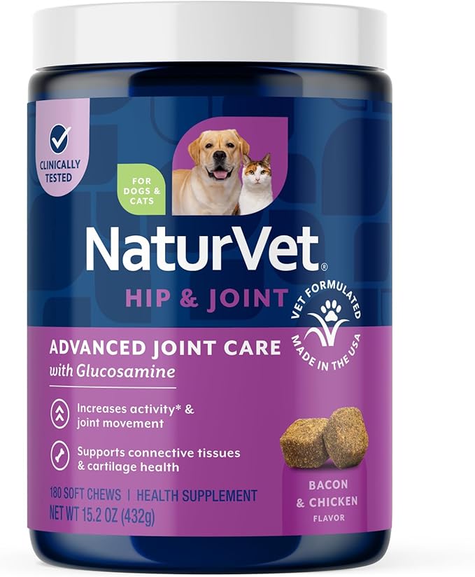 ArthriSoothe-Gold Level 3 Advanced Joint Care for Dogs – Soft Chew Dog Supplement with Glucosamine, MSM, Chondroitin & Hyaluronic Acid – Wheat-Free Pet Supplements – 180 Ct.