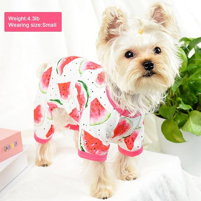 Dog Pajamas Pjs Soft Stretchy Dog Clothes for Small Dogs Girl Boy Medium Size Dogs Spring Summer Puppy Clothes Doggie Onesies Cat Pet Jammies Outfit