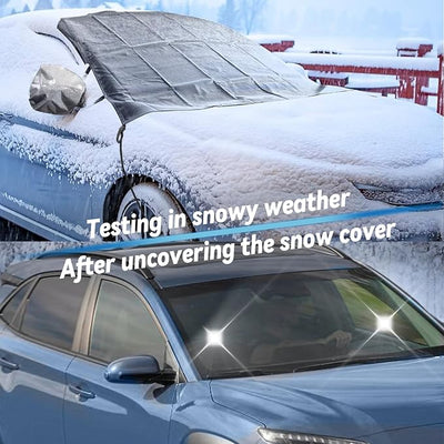 Windshield Cover for Ice and Snow for 2016-2024 2025 2026 Mercedes-Benz Metris Van Windshield Covers SagProof Protector fits Metris Accessories Sunscreen Snow Cover with Rear Mirror Cover