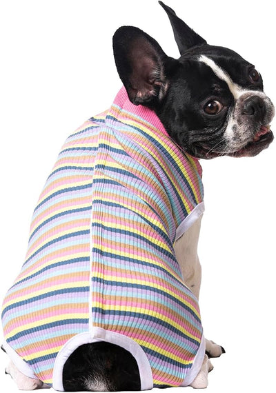 2 Packs Pet Dog Recovery Onesie Suit for Dogs Cats After Surgery,Dog Abdominal Wounds Bandages Cone E-Collar Alternative. (Navy, M)