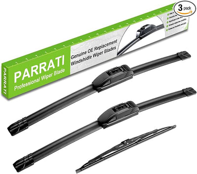 PARRATI® Windshield Wiper Blades for Jeep Grand Cherokee 1999-2004, 3 Pack | 21/21 Inch Front +11 Inch Rear, OEM Replacement, Ultra Quiet, No Streaks All Weather Wiping
