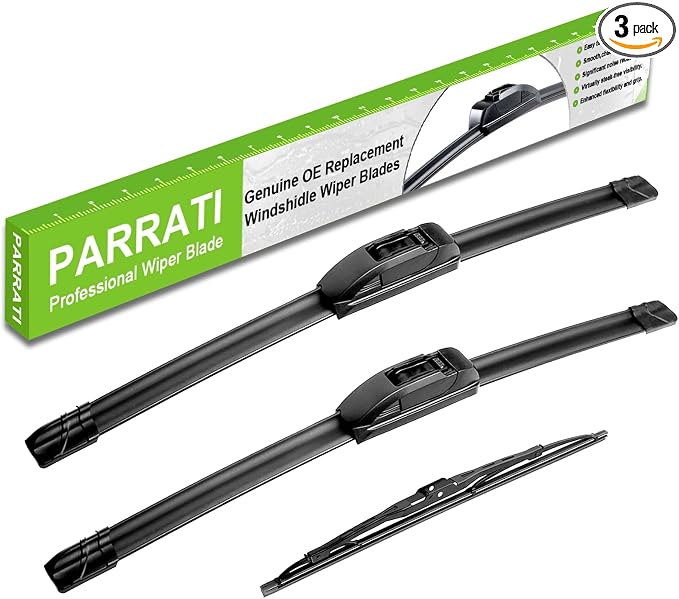 PARRATI® Windshield Wiper Blades for Ford Explorer 2006-2010, 3 Pack | 20/20 Inch Front +13 Inch Rear, OEM Replacement, Ultra Quiet, No Streaks All Weather Wiping