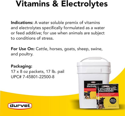 DURVET 136028 Vitamins & Electrolytes, 8 oz