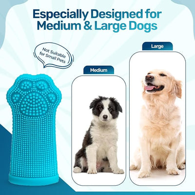 Hera Harmony Finger Toothbrush for Dogs & Cats, Soft Silicone Pet Dental Care Brush for Plaque & Tartar Removal, Teeth Cleaning & Gum Massage, Reusable 3 Pack