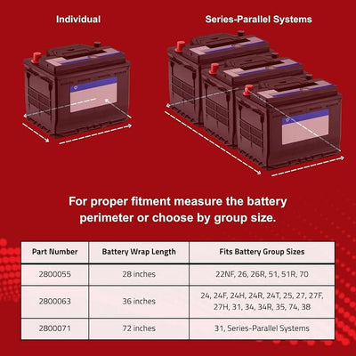 Zerostart 2800063 Electric Battery Blanket Battery Heater Wrap, 36-Inch | CSA Approved | 120 Volts | 80 Watts, Black