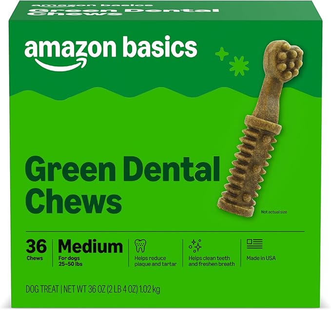Dental Dog Treats to Help Clean Teeth & Freshen Breath for Medium Dogs, Unflavored, Per Pack: 36 Count, 2.25 pounds (Previously Wag)
