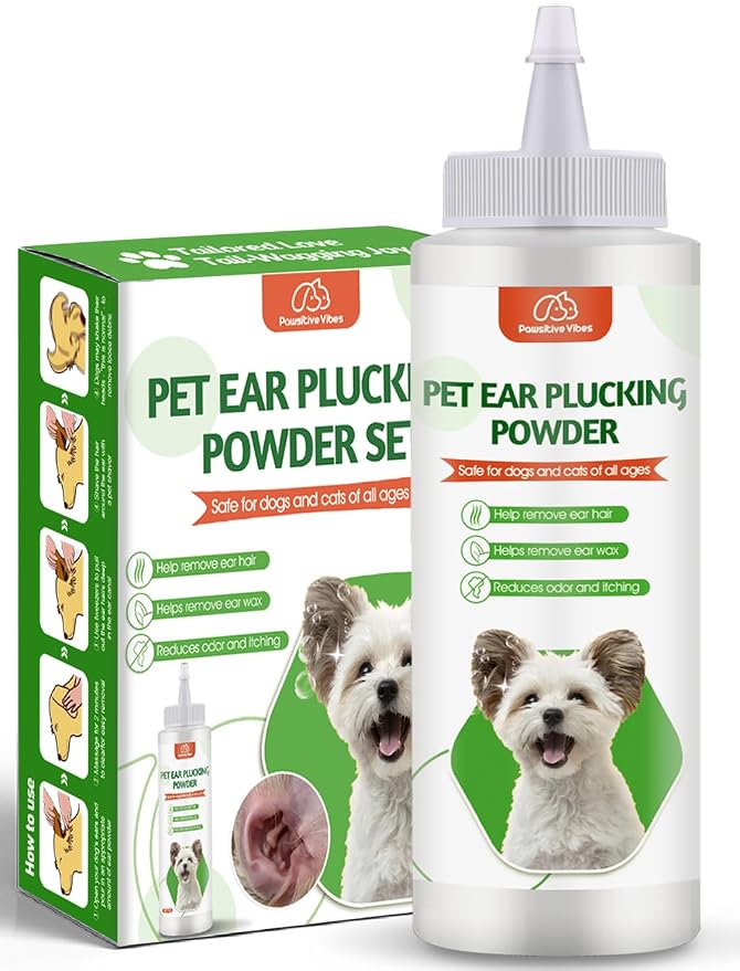 Dog Ear Powder 30g – Gentle & Safe Ear Hair Removal and Cleaning Powder for Dogs – Keeps Ears Dry, Fresh & Odor-Free – Easy Grooming Solution for Home Pet Care, Suitable for All Breeds