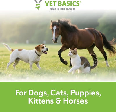 Vet Basics Lime Sulfur Dip – Skin Itch Relief Concentrated Antimicrobial & Antiparasitic Solution for Dogs, Cats, Puppies, Kittens & Horses, Helps Manage Ringworm, Mange, Skin Irritation, 16oz